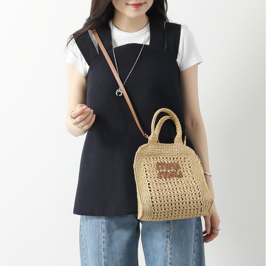 miu miu（ミュウミュウ） かごバッグ 5BA283 2DO1 レディース ラフィア