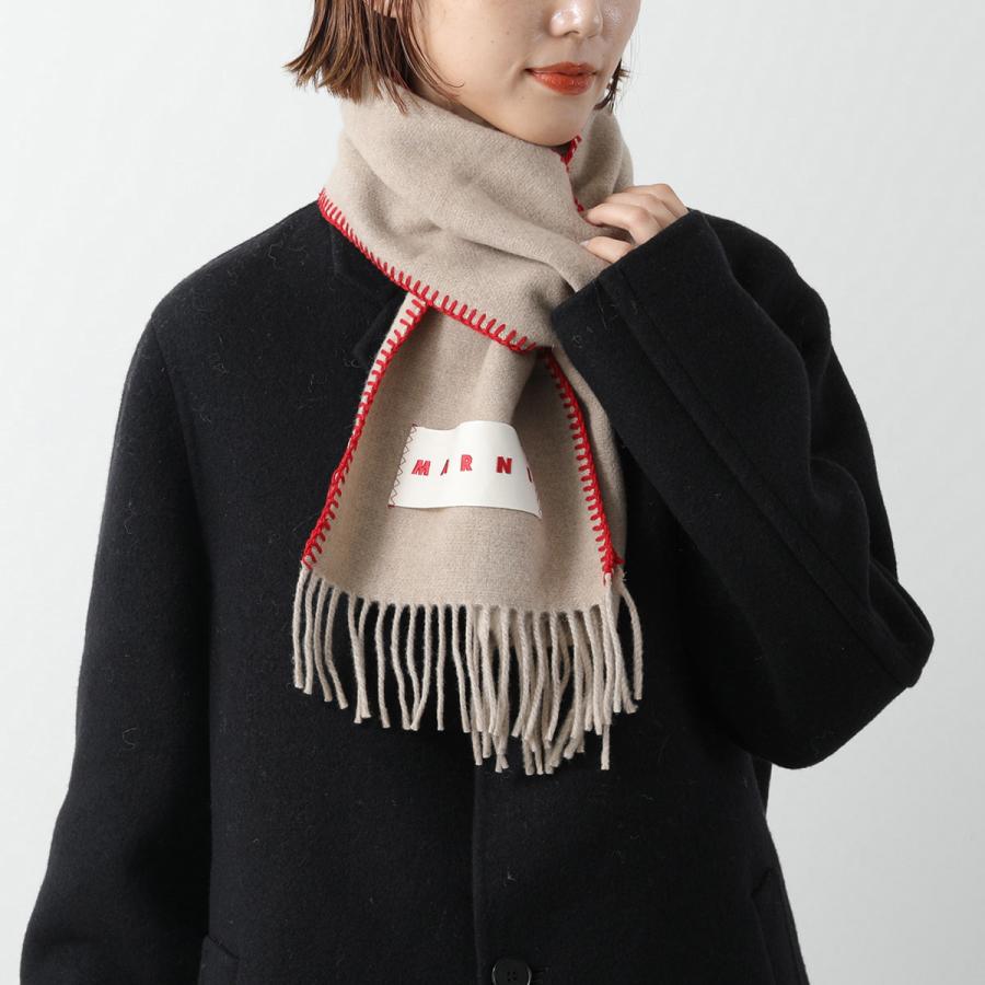 MARNI（マルニ） マフラー SCZC0068Y0 UAW031 メンズ ロゴ フリンジ