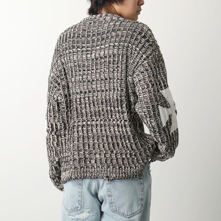 ASKYURSELF アスクユアセルフ ニット CHUNKY GREY MELANGE CROSS KNIT