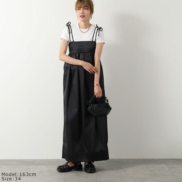 GANNI（ガニー） ワンピース Double Satin String Long Dress F8582