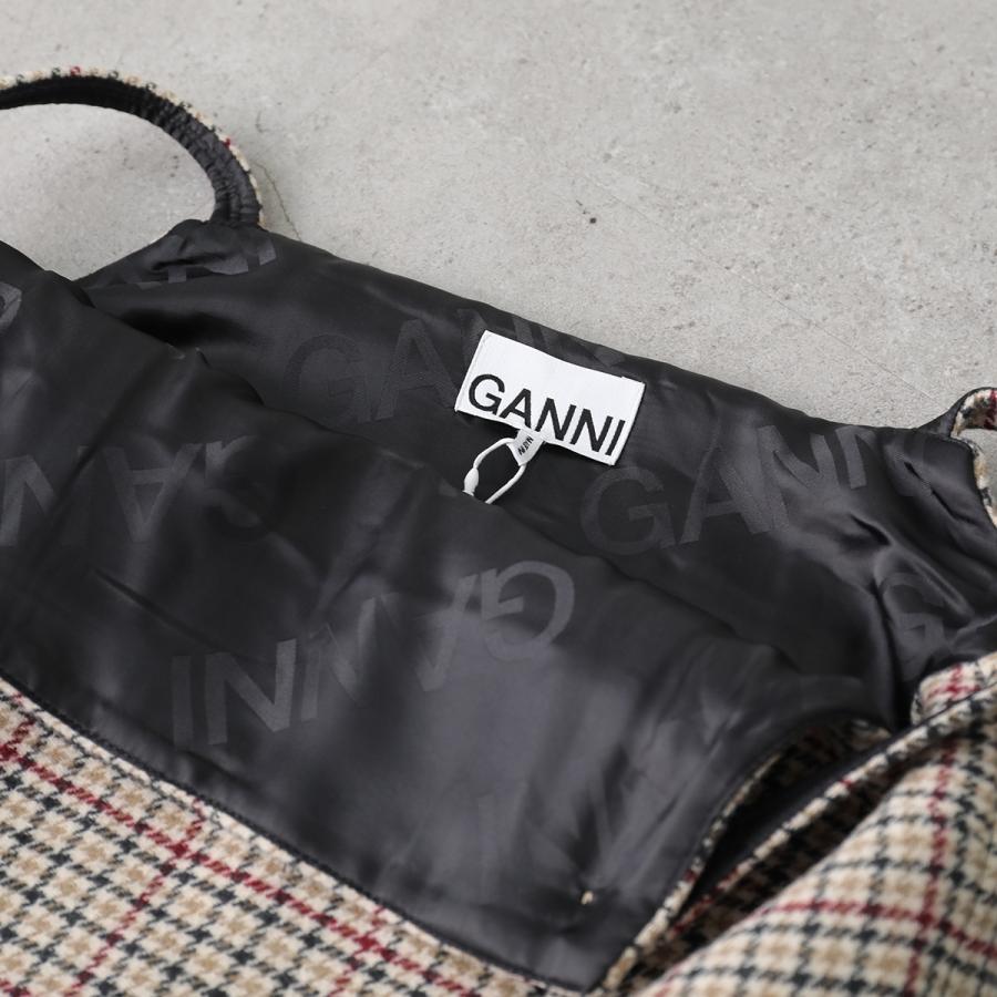 GANNI（ガニー） ワンピース Check Wool Mix Mini Dress F9695 6825