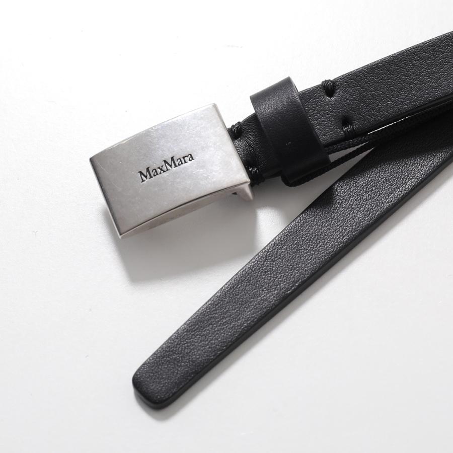 赤字値段【正規品】完売品！MaxMara ブラックレザーベルトS 定価4万弱