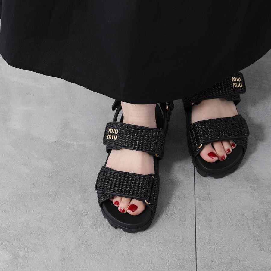 miu miu（ミュウミュウ） サンダル 5X133E 3LOM レディース ラフィア