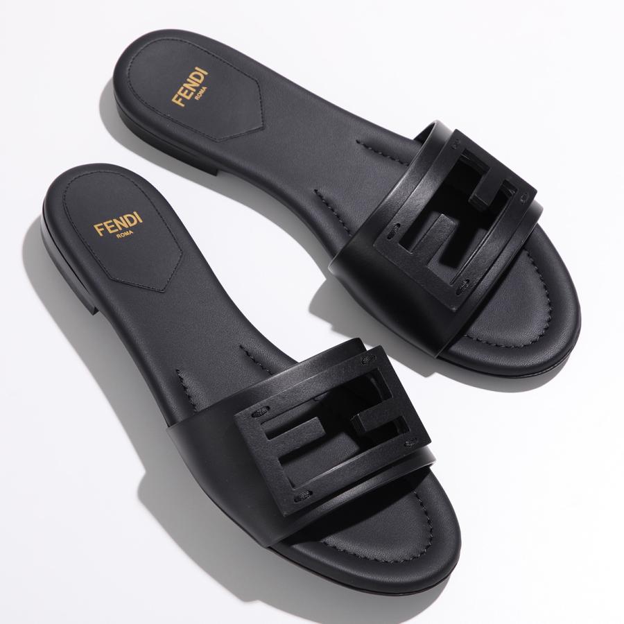 FENDI（フェンディ） サンダル BAGUETTE バゲット レザー スライド
