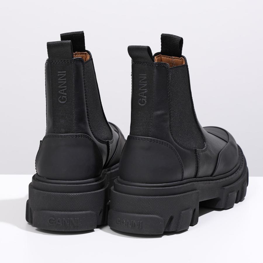 GANNI（ガニー） ショートブーツ Cleated Low Chelsea Boot Black