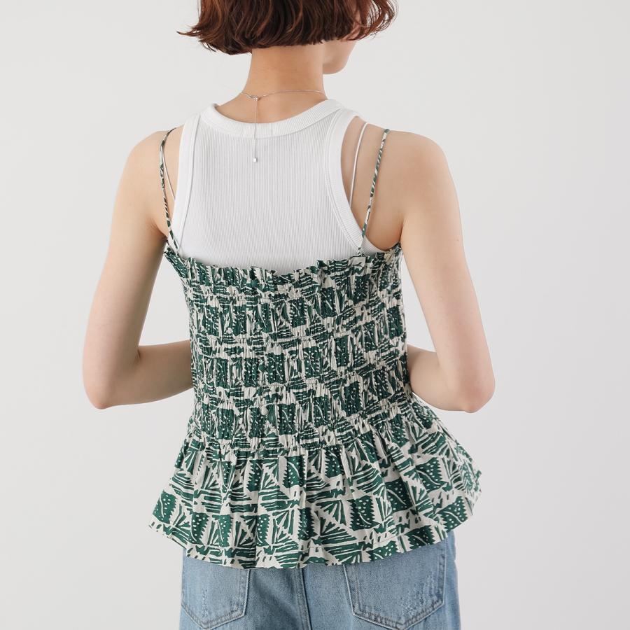 sara mallika（サラ マリカ） ビスチェ Cotton Poplin Print Cami Top
