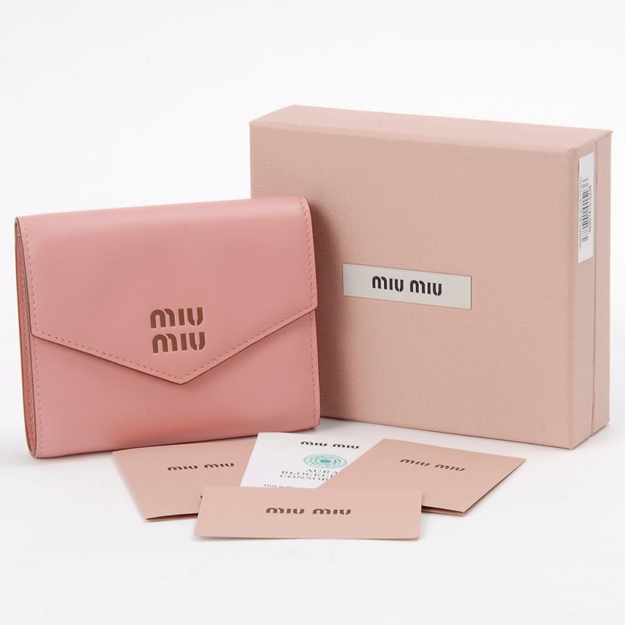 miu miu（ミュウミュウ） 三つ折り財布 レディース ピンク 5MH040 2CV6