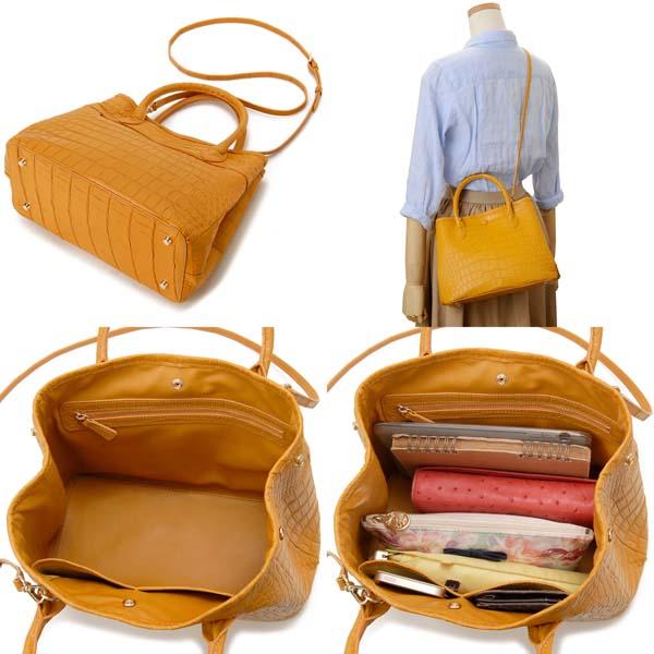 爆買WEEKセール マットクロコダイル ハンドバッグ レディース ワニ革