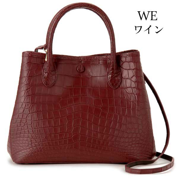 爆買WEEKセール マットクロコダイル ハンドバッグ レディース ワニ革