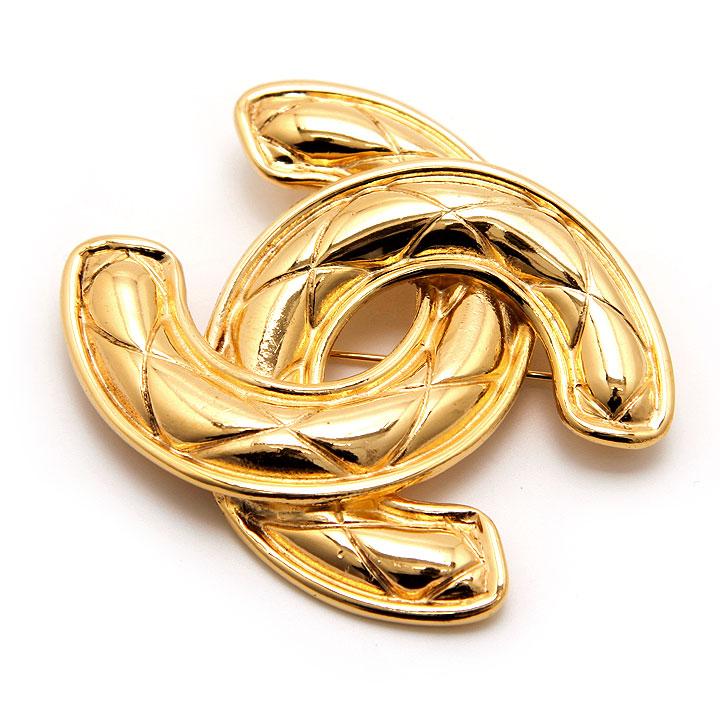 CHANEL（シャネル） ブローチ ココマーク マトラッセ 1152 ゴールド