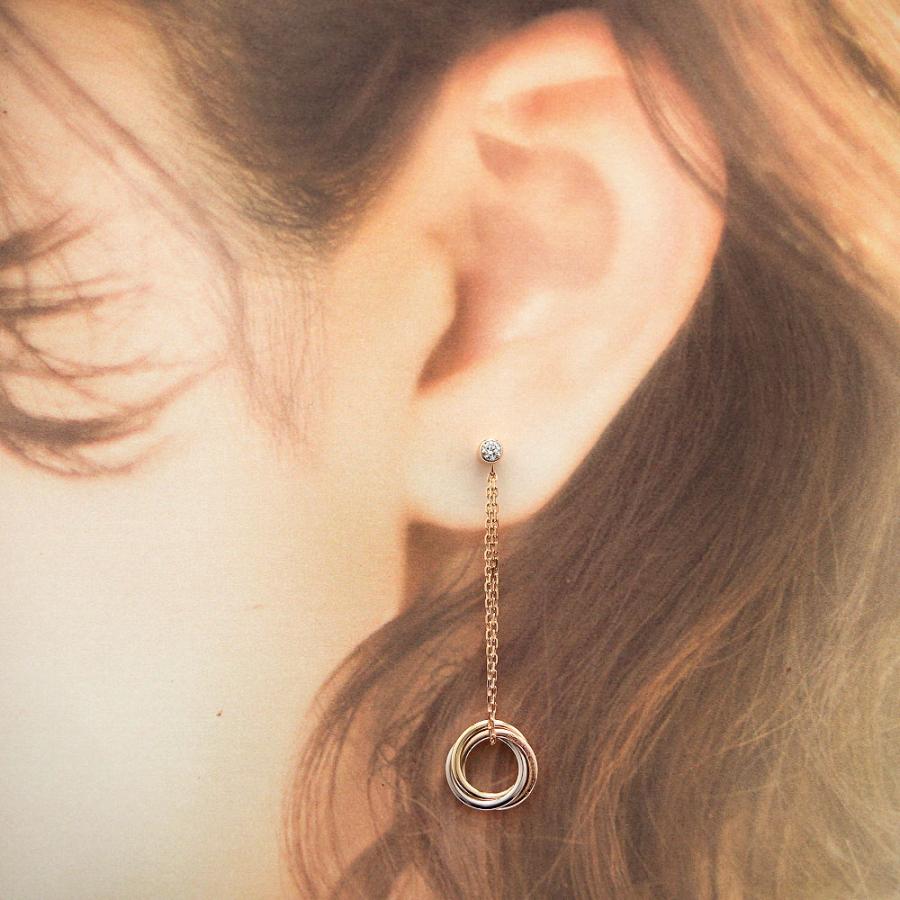 TRINITY（Cartier） カルティエ Cartier ピアス 新品仕上げ済 K18