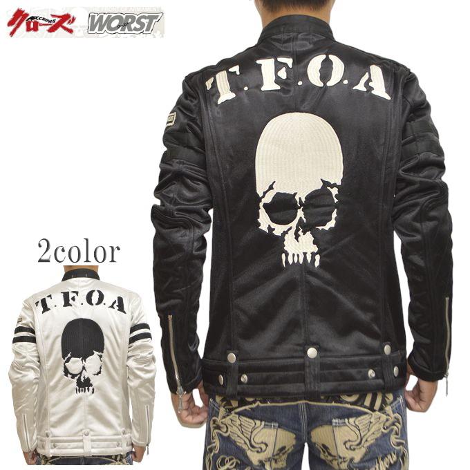 クローズ×WORST CRSZ-2302 ボンディング シングル ライダース