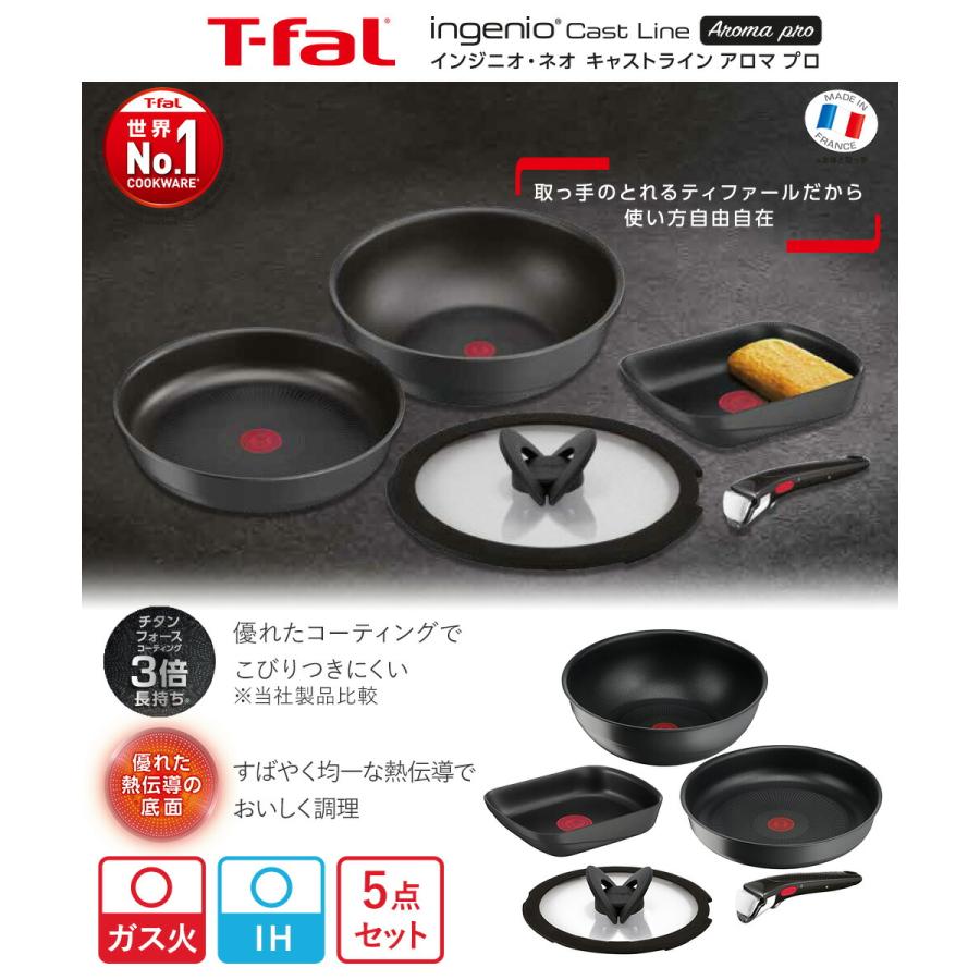 T-fal インジニオ・ネオ キャストライン アロマ プロ セット5 L866S5