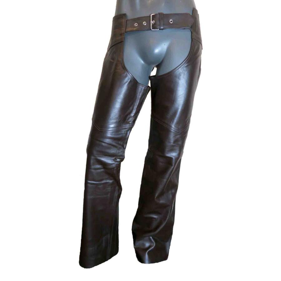 本革 チャップス アメリカンバイカー ハーレー ダビットソン用 茶色