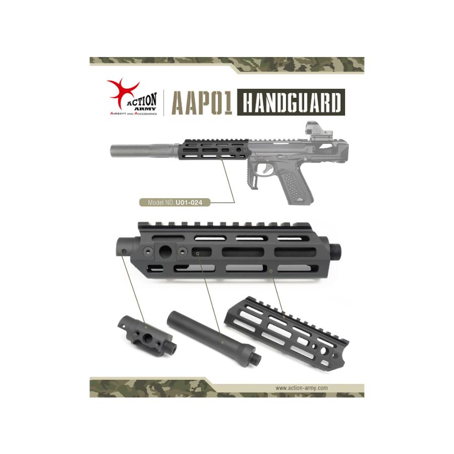 Action Army AAP-01 アサシン CNC M-LOK アルミハンドガードキット JP