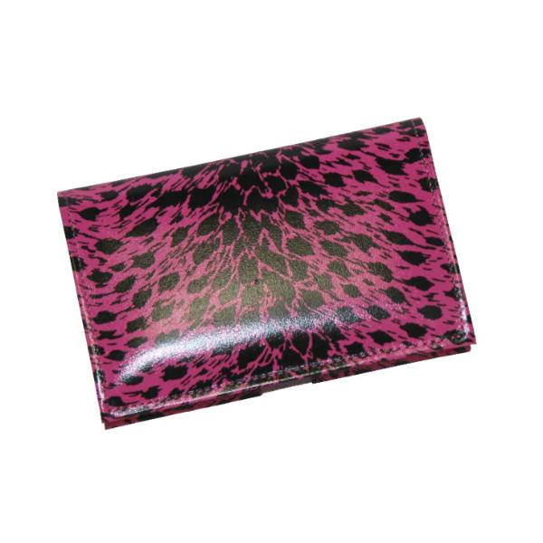 クリームソーダ（CREAM SODA） CS パスケースヒョウ柄NEON PINK CREAM