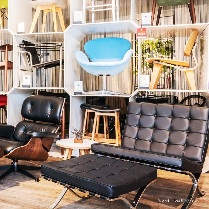 バルセロナチェア リプロダクト 本革 レザー ブラック 黒 デザイナーズ