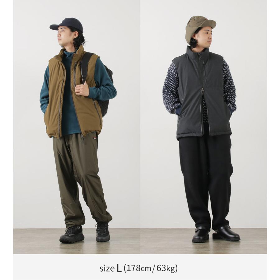 NANGA（ナンガ） 別注 HINOC ヒノック スタンドダウンベスト / 前開き