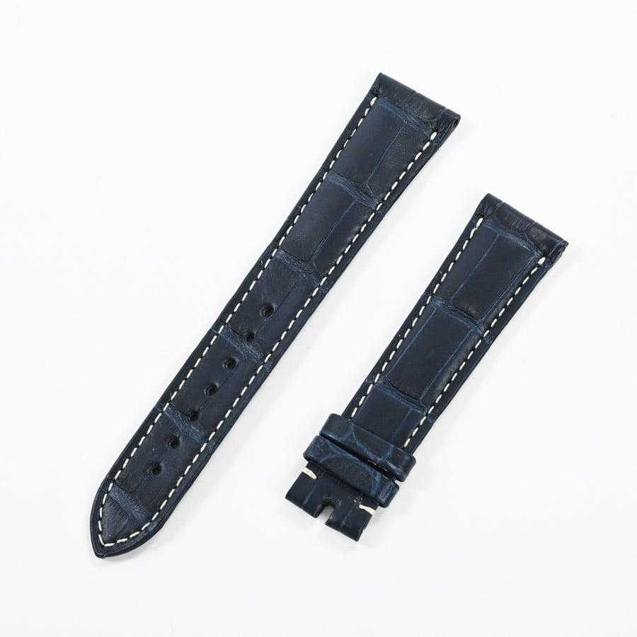 OMEGA（オメガ） ブルー アリゲーター レザーストラップ 19-16mm 時計