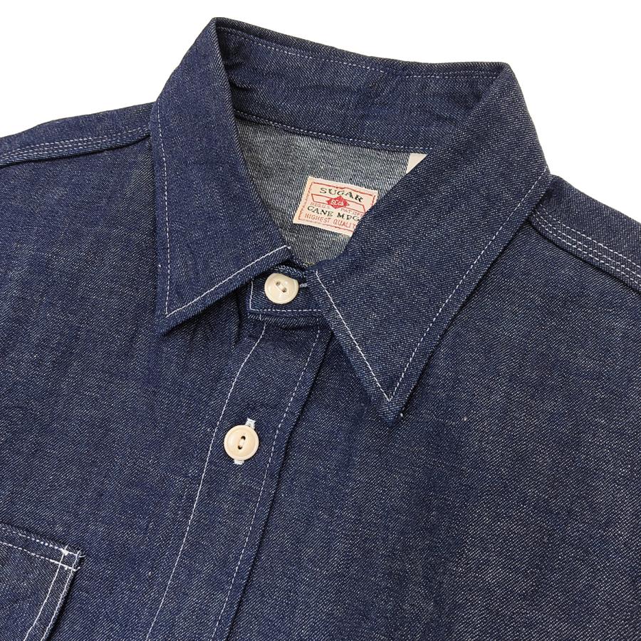SUGAR CANE シュガーケーン ブルーデニム ワークシャツ Sugar Cane 9oz