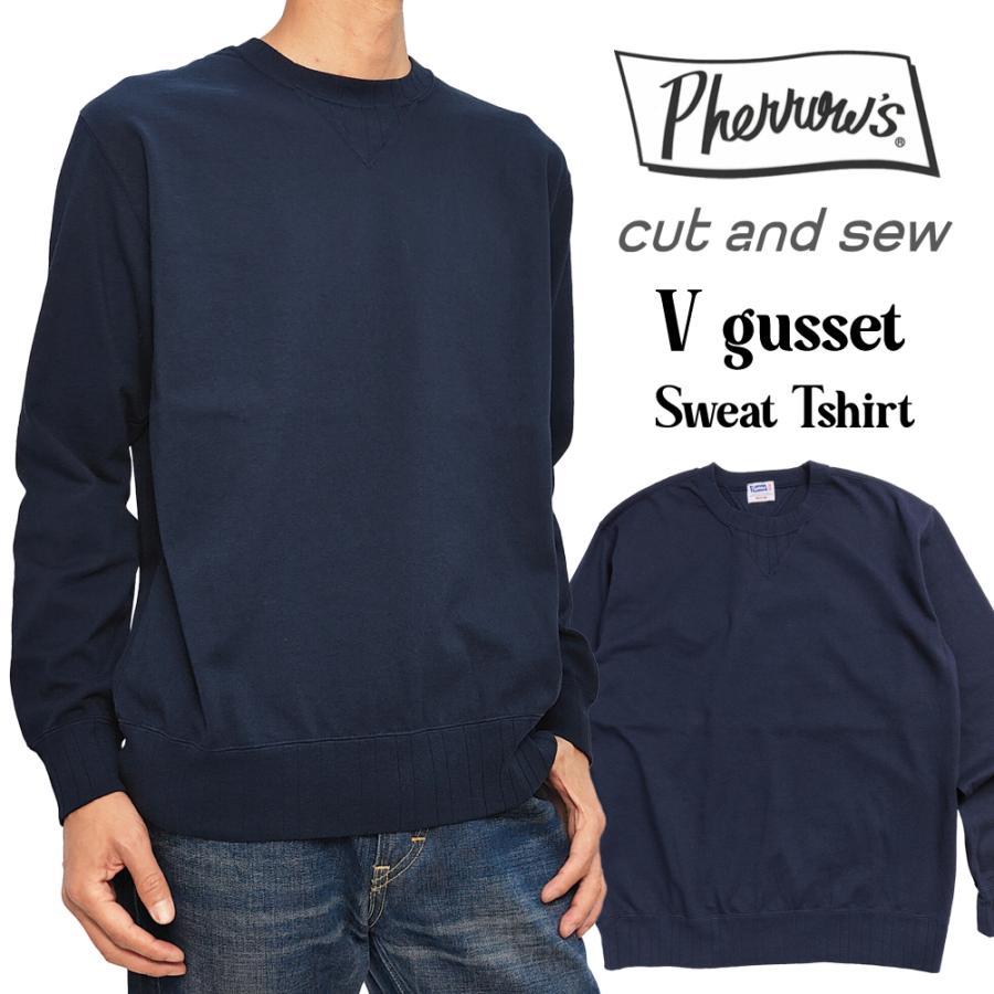 Pherrow's（フェローズ） カットソー PHERROWS 両Vガゼット 無地