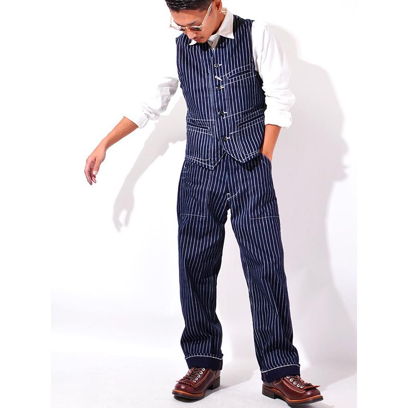 SUGAR CANE シュガーケーン ウォバッシュ ストライプ パンツ メンズ