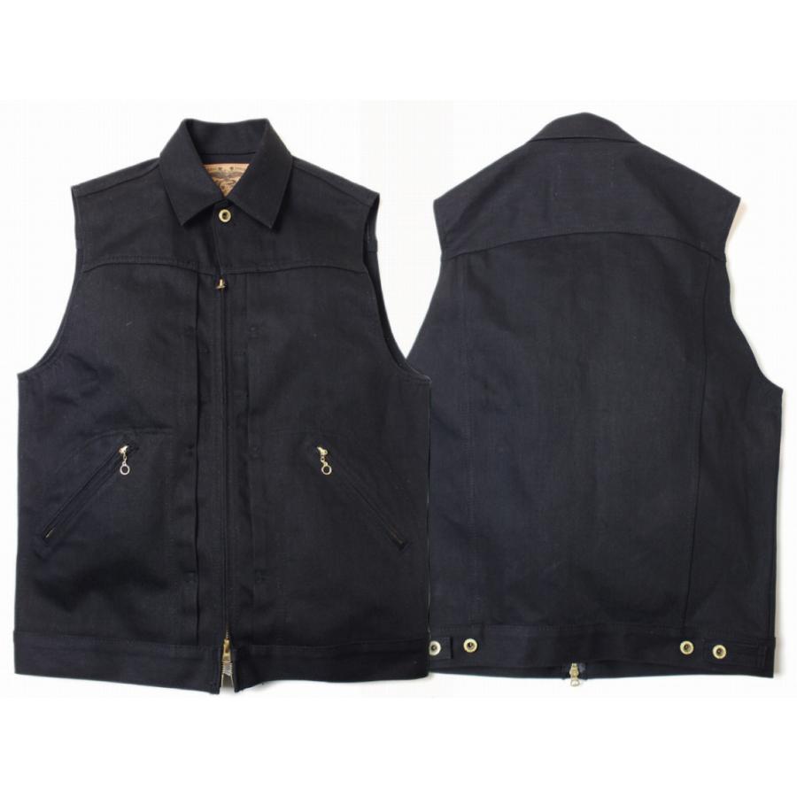 レッドテイル クロス デニム ベスト 5th ブラック RED TAiL Cross