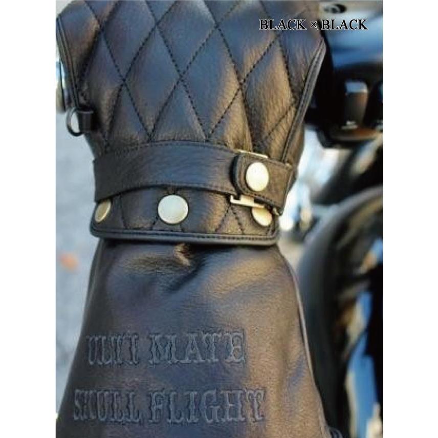 スカルフライト ボーン グローブ 冬用グローブ ブラックベース SKULL