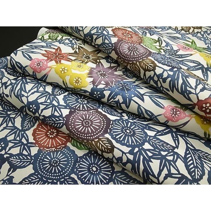 江戸紅型 名古屋帯 紅型染 染帯 最高級 駒塩瀬 五泉 四季花 正絹