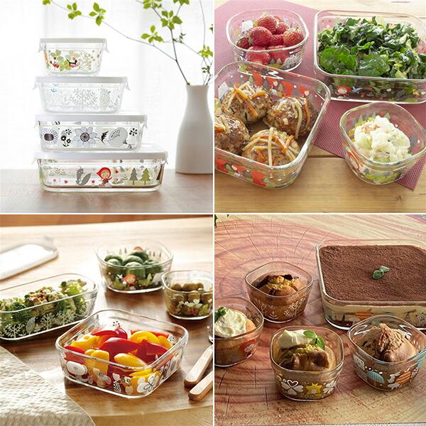 イワキ (iwaki) パック＆レンジ 森の中で 800ml B3247-SNE