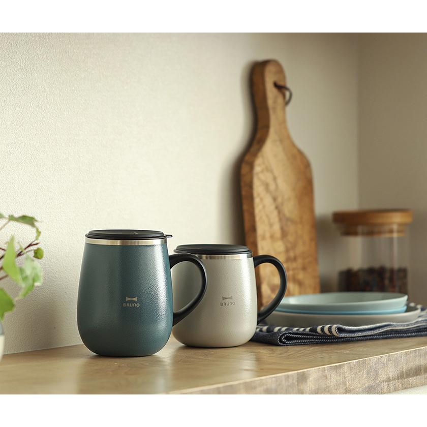 BRUNO（ブルーノ） ［ 蓋つきステンレスマグ short 蓋付き 保温 保冷