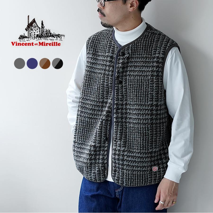 VINCENT ET MIREILLE（ヴァンソン エ ミレイユ） ボアベスト プレイド