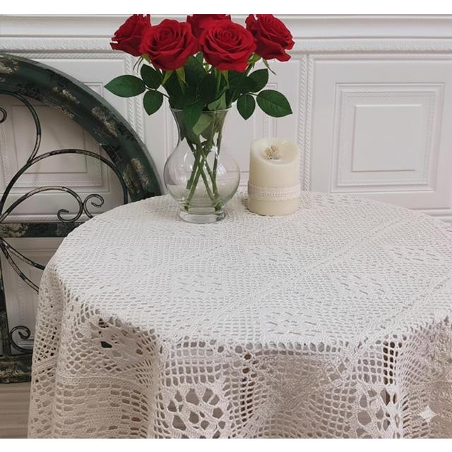 レース編み テーブルクロス85X85cm テーブルコーディネート ベージュ