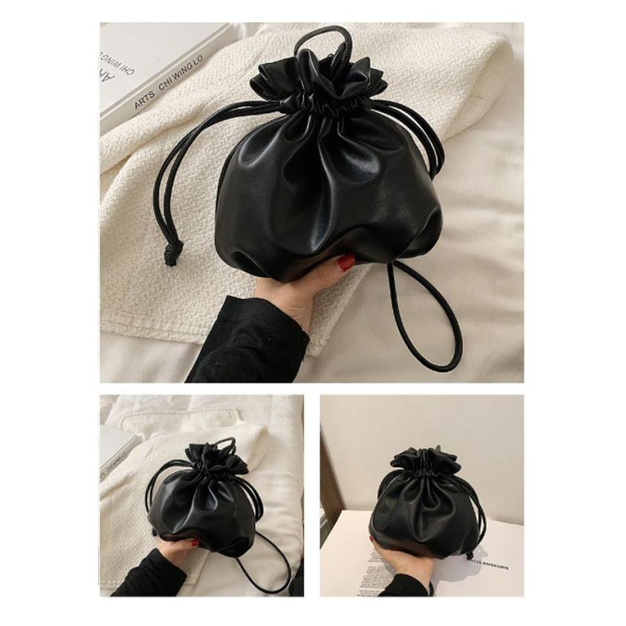 巾着 2WAY ショルダー レディース ショルダーバッグ 小さめ 巾着バッグ