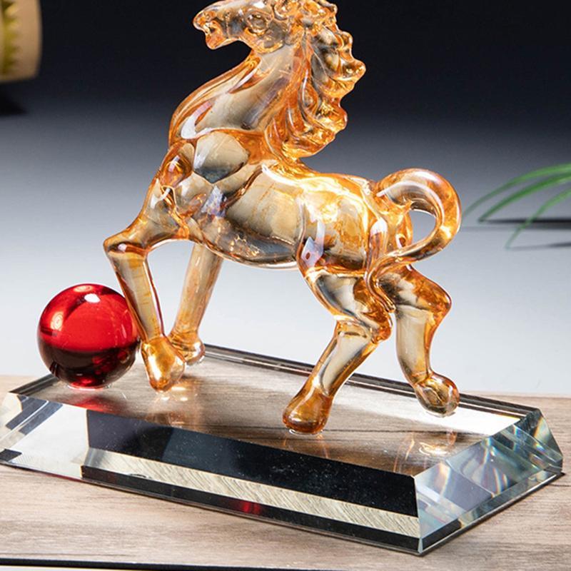 風水グッズ 馬 置物 干支 2026年 午 クリスタル 金運祈願 商売繁盛祈願