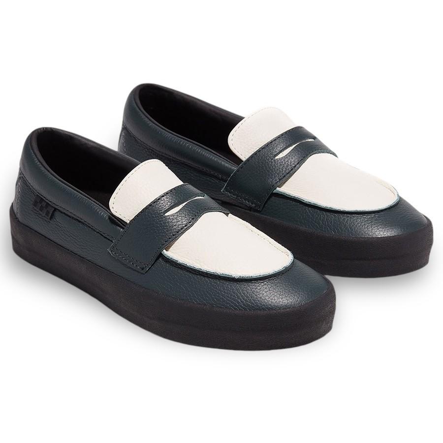 VANS（ヴァンズ） スケート ローファー アイボリーxグリーン メンズ