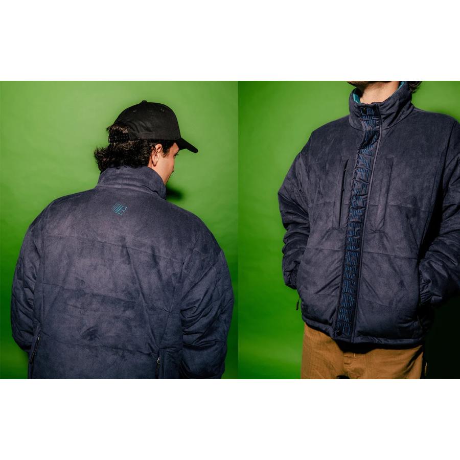 BRONZE 56K FAUX SUEDE PUFFER JACKET ネイビー メンズ/ジャケット