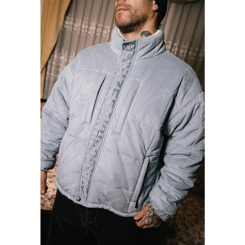 BRONZE 56K FAUX SUEDE PUFFER JACKET グレー メンズ ジャケット