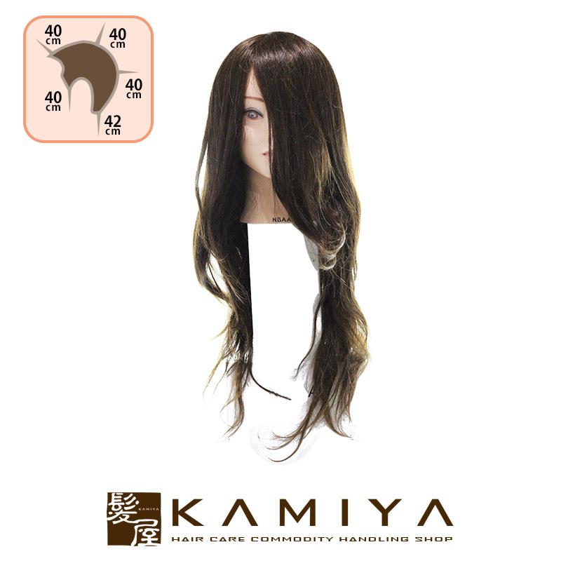 エヌ N.B.A.A. アップウィッグ II ハチ周り 約50cm 人毛100% ダーク