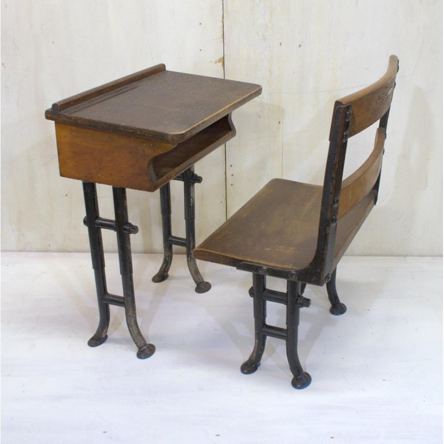 アンティーク スクールデスクチェア : カントリー雑貨DOLL GARDEN