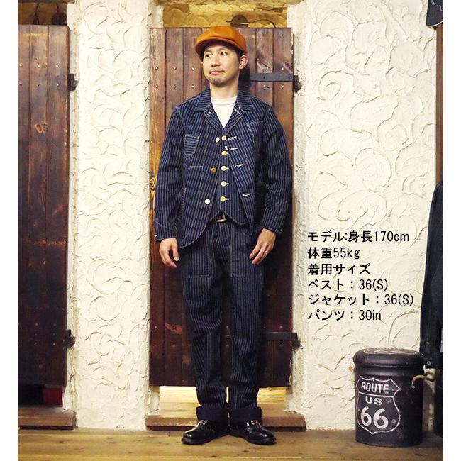 Pherrow's（フェローズ） ワークベスト PV1-W ウォバッシュ ストライプ