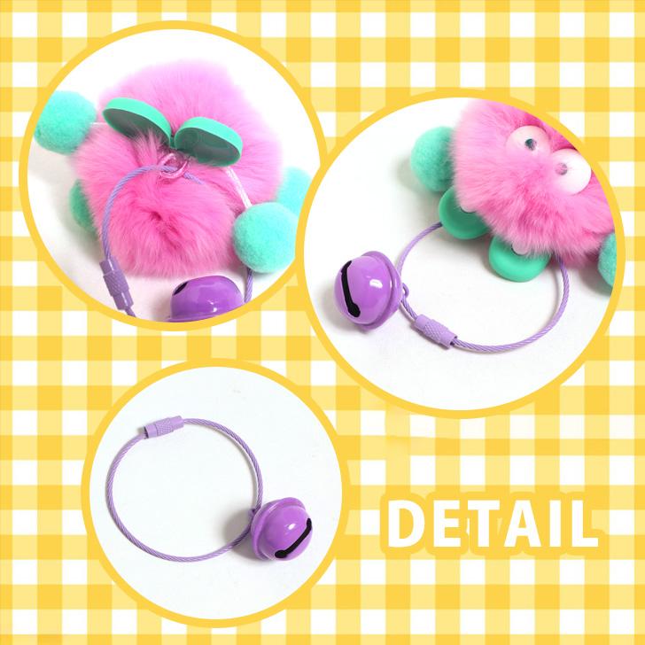 キーホルダー おしゃれ ストラップ モンスター 鈴 可愛い ワイヤー