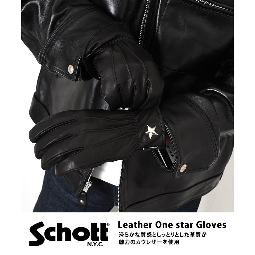 Schott N.Y.C（ショット） Schott レザーグローブ メンズ 革手袋