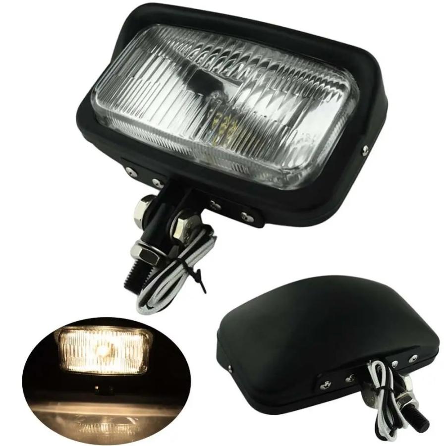 バイク ヘッドライト ASSY レトロ スクエア 汎用 ハーレー チョッパー