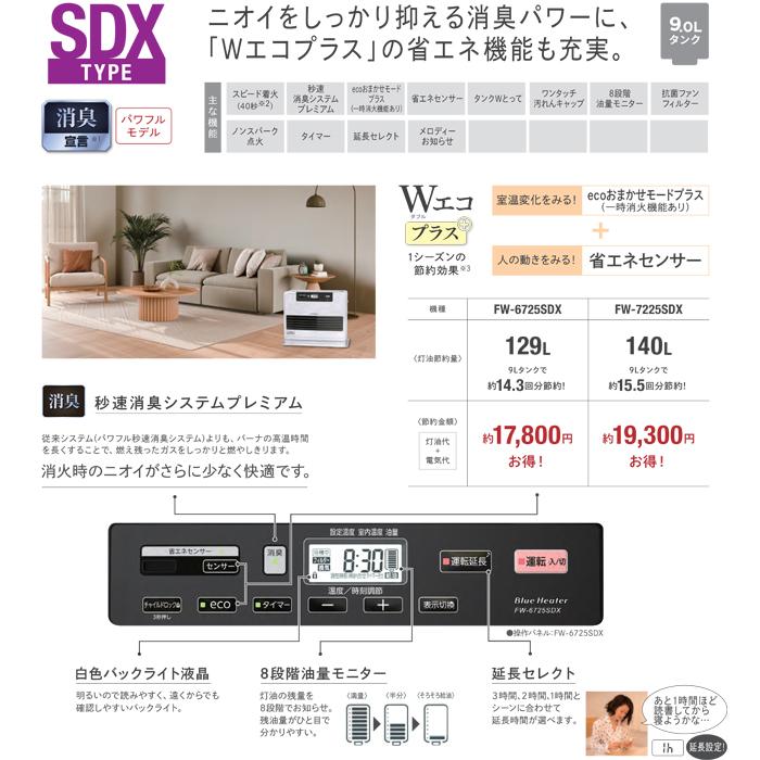 SDX ダイニチ工業 FW-6725SDX(W) 家庭用石油ファンヒーター SDXタイプ