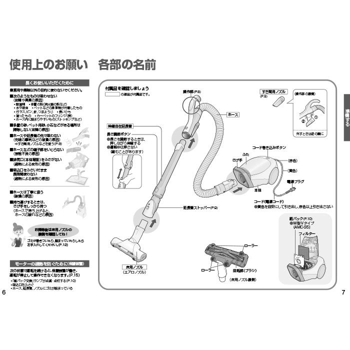 Panasonic（パナソニック） MC-PJ24A-A 紙パック式キャニスター掃除機