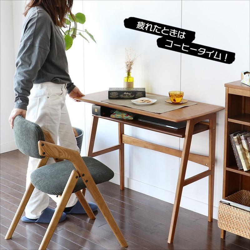 ICHIBA（市場） デスク 机 おしゃれ 木製 レトロ ナチュラルモダン