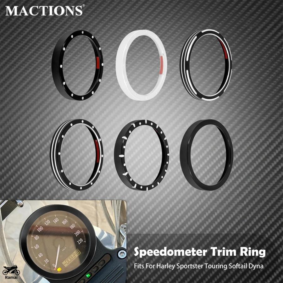 並行輸入品】 バイク ブラック/メッキ スピード メーター ベゼル Burst