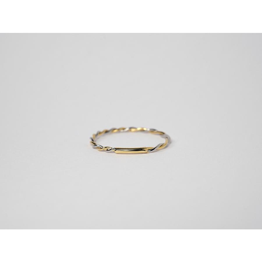 K18/Pt teami リング レディース K18 Pt コンビ プラチナ ツートーン