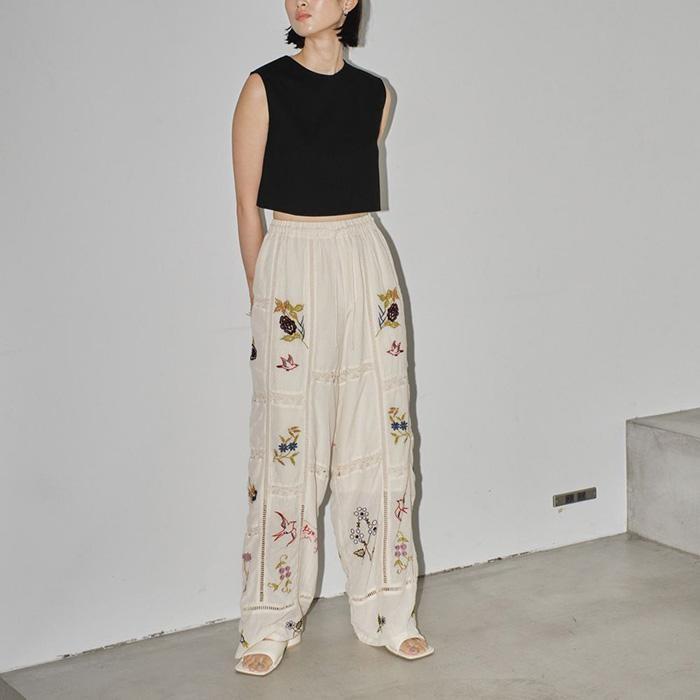 TODAYFUL トゥデイフル ボトムス Embroidery Patchwork Trousers エン
